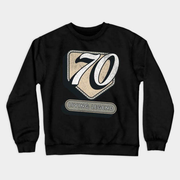 70th Birthday Gift Ideas for grandpa and grandma Crewneck Sweatshirt by MEWRCH